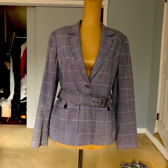 Michael Kors Jackets & Blazers - Michael Kors plaid belted jacket